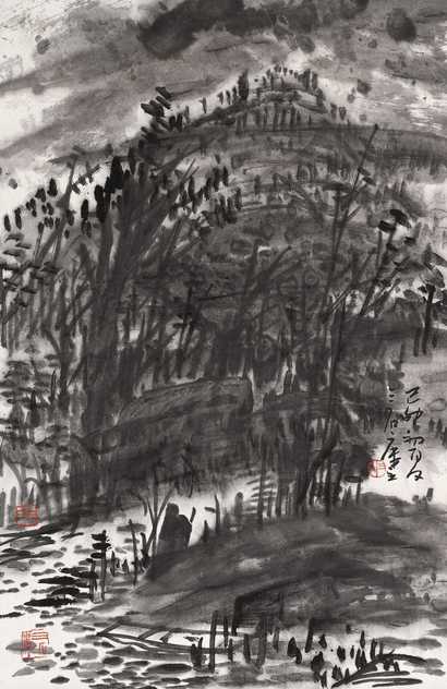 曾密 己卯（1999年）作 山水 立轴
